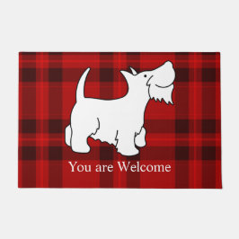 Tapete Texto personalizado Red Scottish White terrier bem
