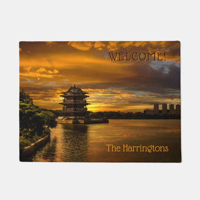 Tapete Texto personalizado Sunset perto da porta Yixing (Frente)