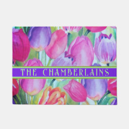 Tapete Texto Verde Decorativo Floral PINK