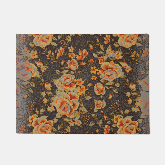 Tapete textura da linha do lápis floral abstrato (Frente)