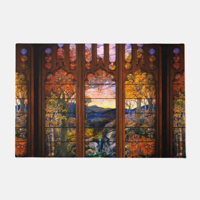 Tapete Tifania de vidro manchado, aspecto vitoriano elega (Frente)