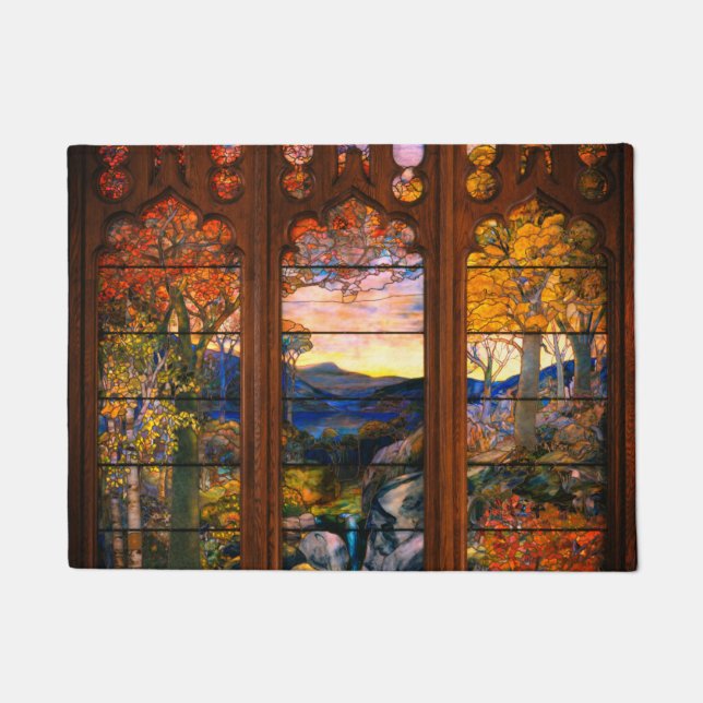 Tapete Tifania de vidro manchado, aspecto vitoriano elega (Frente)