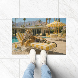 Tapete Tigre à Beira da Piscina em Palm Springs