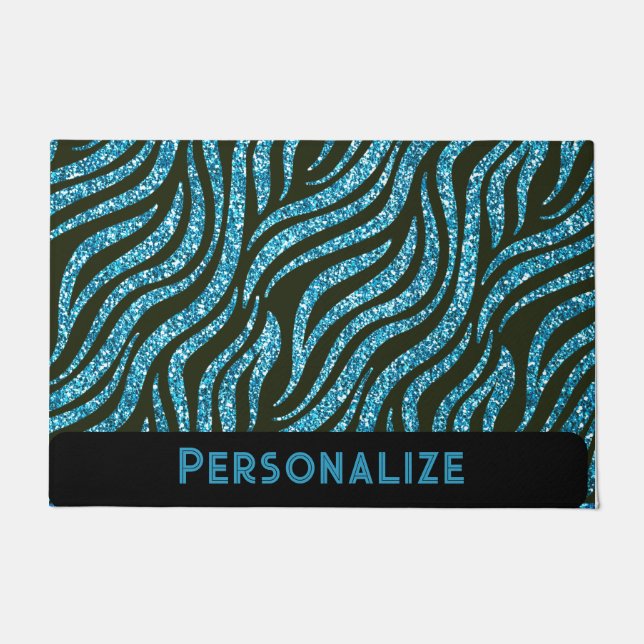 Tapete Tigre Azul-brilhante Impressão Animal (Frente)