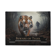 Tigre laranja e preto antigo caminhando floresta s