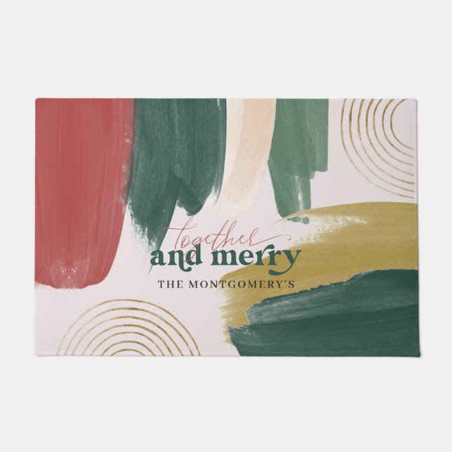 Tapete Tinta Abstrato moderna | Monograma Natal (Frente)