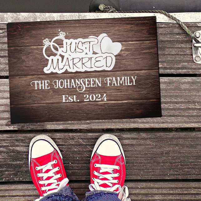 Tapete Tipografia Branca do Recem casados Russo Elegante (Criador carregado)