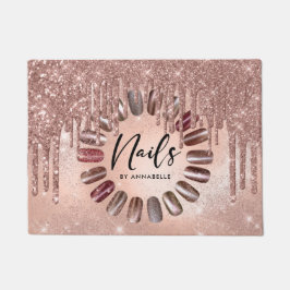 Tapete Tipografia Dourada do Unhas Rosa