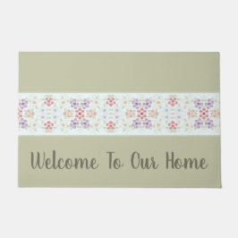 Tapete Tipografia Verde Oleícola Com Pastel Floral