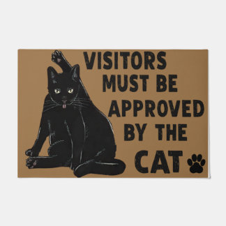 Tapete Todos Os Visitantes Devem Ser Aprovados Pela Cat,