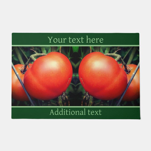 Tapete Tomates De Jardim Vermelho Na Vinha Personalizados (Frente)