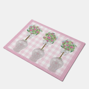 Tapete Tópico rosa - Rosa Ginger Jar Doormat Rug