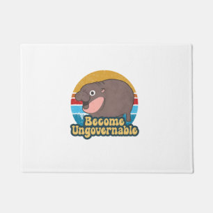 Tapete Torne-se um bebê engraçado ingovernável Hippo Moo