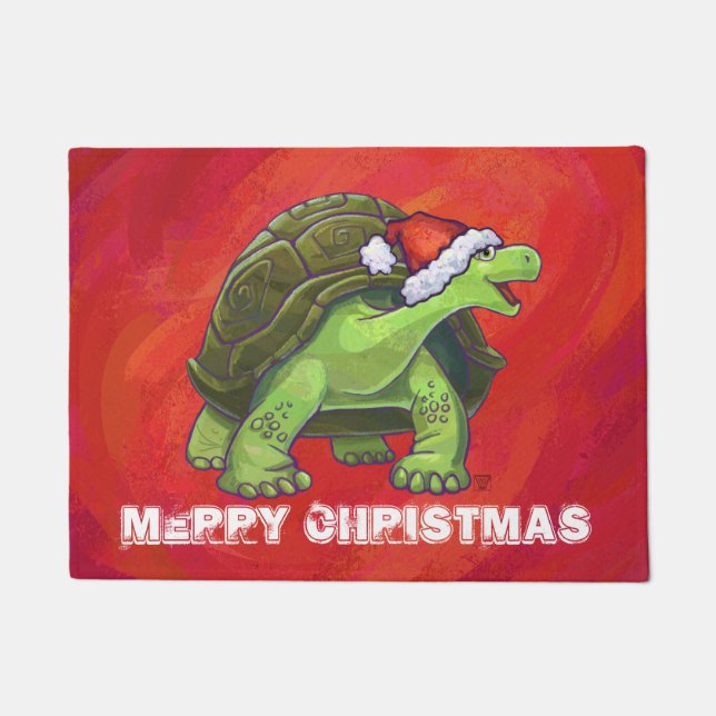 Tapete Tortoise Christmas On Red (Frente)