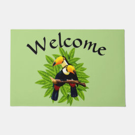 Tapete Toucan Duo Green Bem-vindo