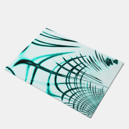 Tapete Traços curvos cianos cruzados sobre fundo leve