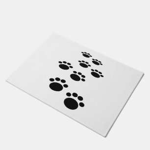 Tapete Traje de Pet Paw de Cartoon Preto