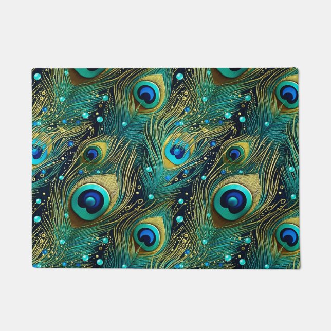 Tapete Travesseiro decorativo de Paixão de Peacock (Frente)