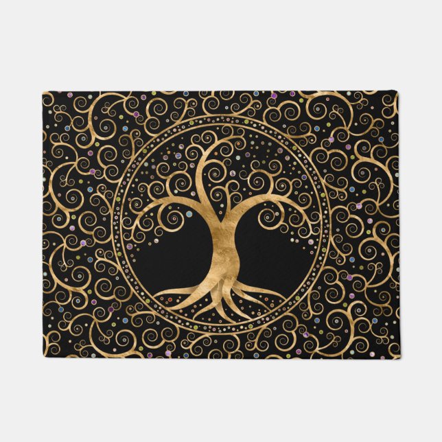 Tapete Tree of life Golden Spiral and Gemstones (Frente)