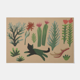 Tapete Trendy Cat Rug, Gatinho Com Planta Porta