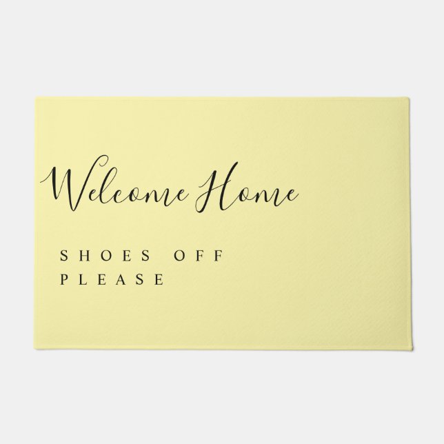 Tapete Trendy Modern Minimal Welcome Shoes Off  (Frente)