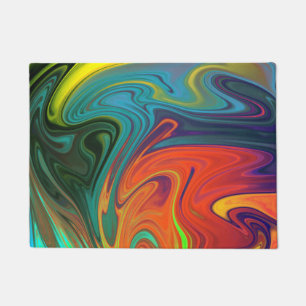 Tapete Trendy neon laranja azul verde Abstrato