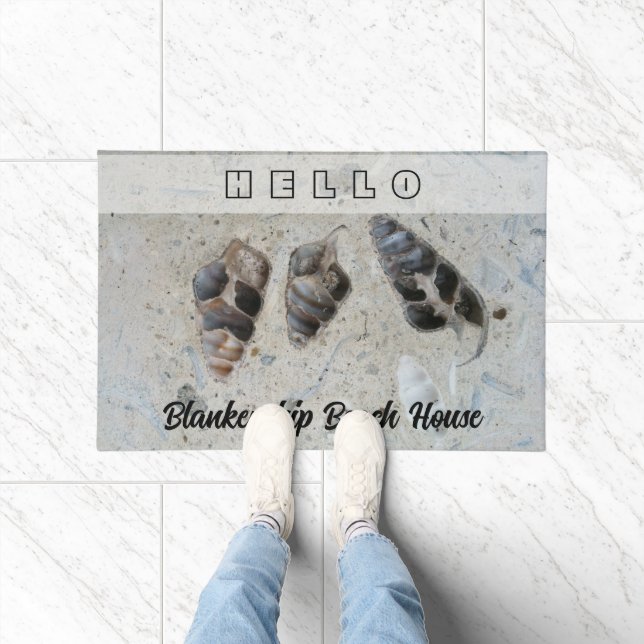 Tapete Três conchas em Concrete Beach House Personalizada (Interior)