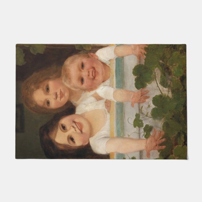 Tapete Três crianças na janela (Frente)