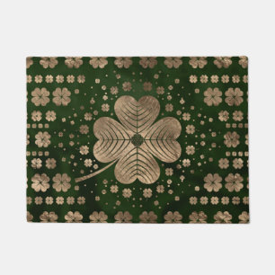 Tapete Trevo Ouro Irlandês Shamrock com quatro folhas