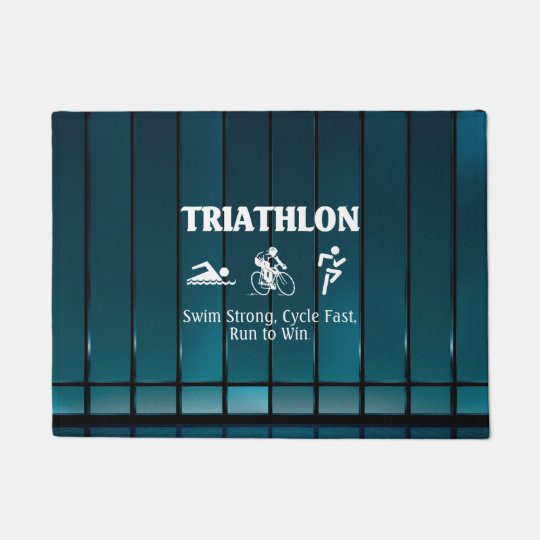 Tapete Triathlon Superior Zazzle Com Br