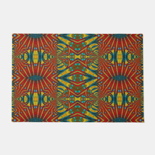 Tapete Tribal Multicolor Azul Turquesa Boho Amarelo