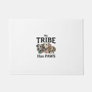 Tapete Tribo Canina Tem Patas Desenho de Gravura Vintage_