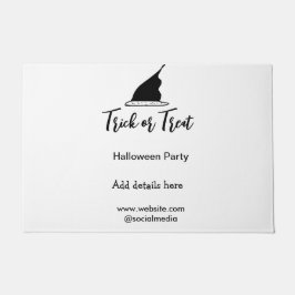 Tapete Trick ou trate o chapéu preto do Halloween w