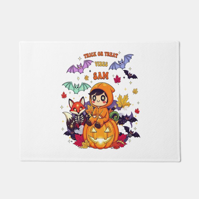 Tapete Trick ou trate o Dia das Bruxas Bonitas (Frente)