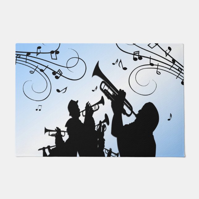 Tapete Trompet Section Blue Music (Frente)