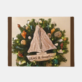 Tapete Tropical Costeira SEA e Saudações Natal de Praia