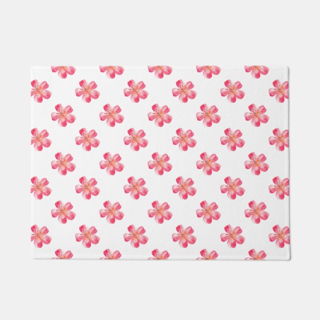 Tapete Tropical de Flor Rosa (Frente)