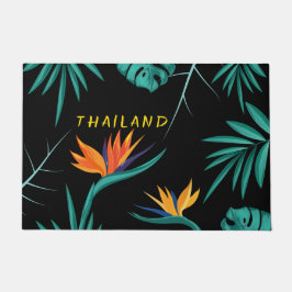 Tapete Tropical Teal Blue Palm Monograma Tailândia