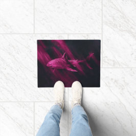Tapete Tubarão Rosa 18 x 24