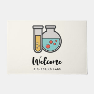 Tapete Tubo de teste de química e copo