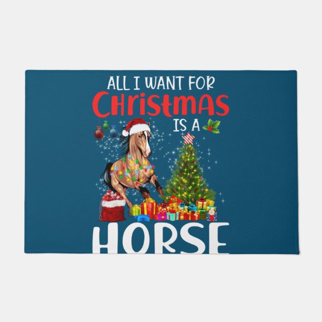 Tapete Tudo O Que Quero Para O Natal É Um Cavalo Engraçad (Frente)