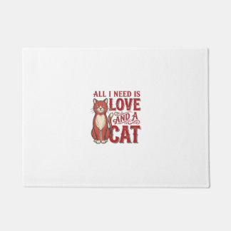 Tapete Tudo que Preciso é Amor e um Gato Gato Antigo Aman