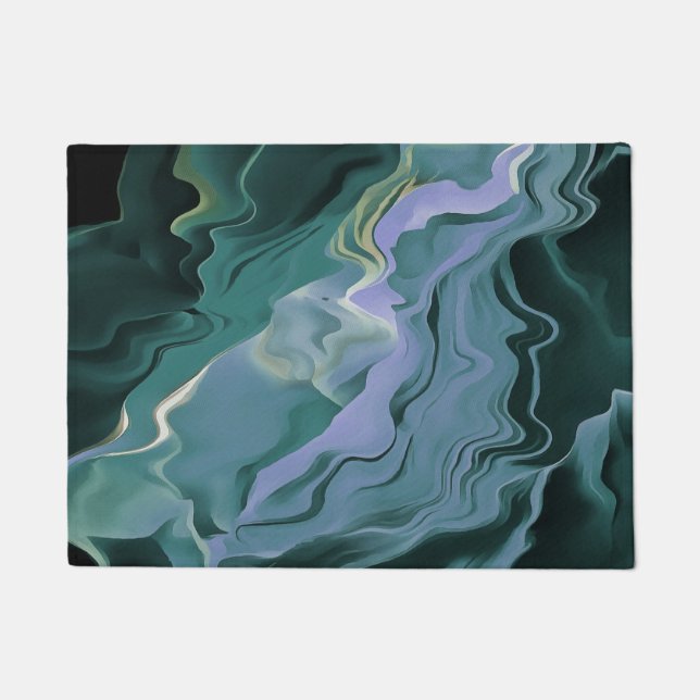 Tapete Turbulência Azul - Arte Abstrato (Frente)