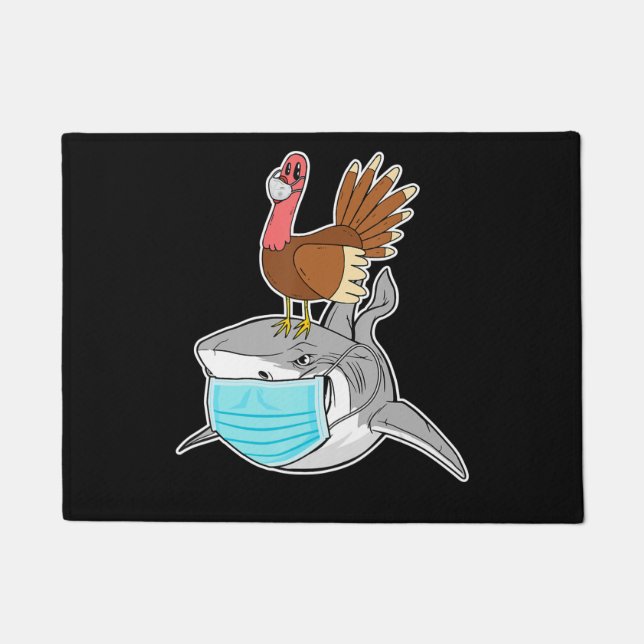 Tapete Turca Andando De Tubarão Engraçado (Frente)