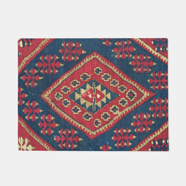 Tapete turco Kilim - Anorro Vermelho Antigo (Frente)