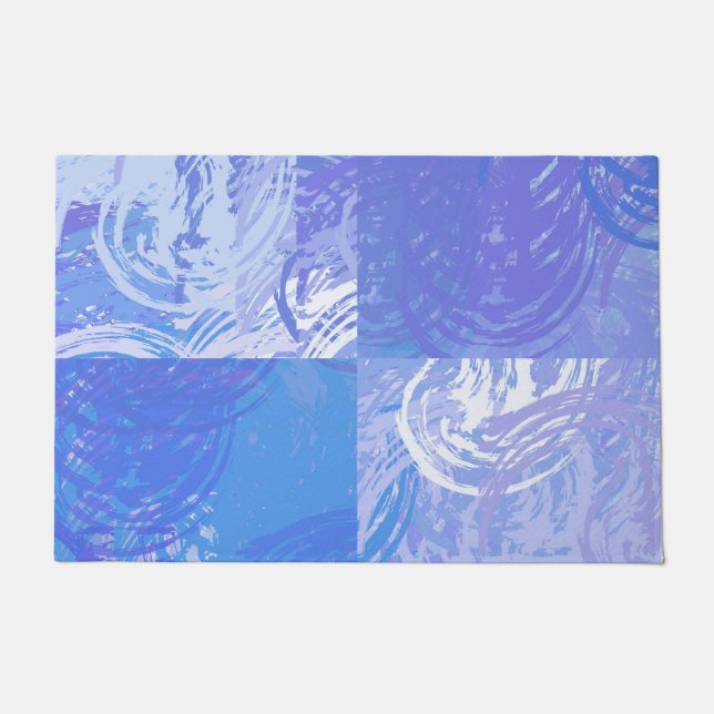 Tapete Turquesa e roxa com abstrato (Frente)