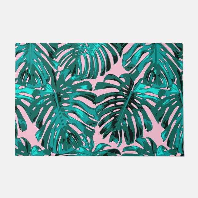 Tapete Turquesa Tropical Pink Jungle (Frente)