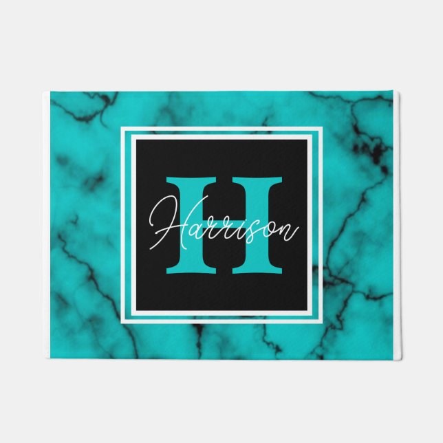Tapete Turquoise Marble Monographic Name (Frente)