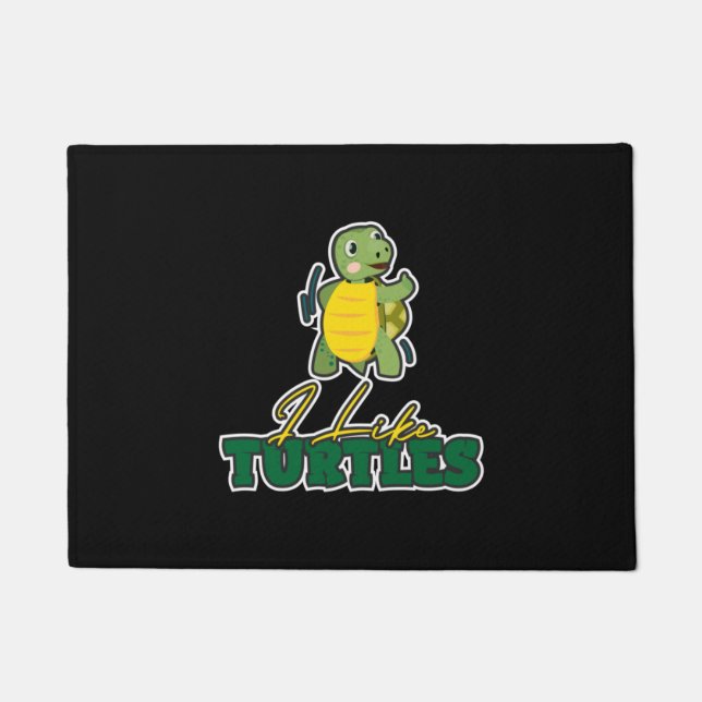Tapete Turtle Lover | Eu Gosto De Tartarugas (Frente)