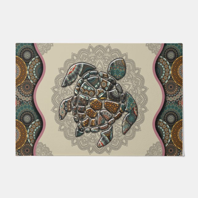 Tapete  Turtle Pattern Doormats, Turtle Lover Rugs (Frente)